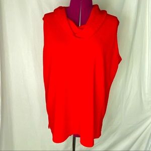 Notations Clothing Co. Cowl Red Neck Sleeveless Blouse Plus Size